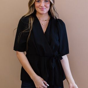 Faux Wrap Blouse